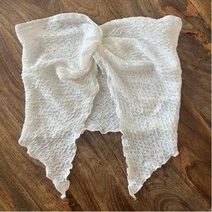 Front Twist Tube Top Knitted Material